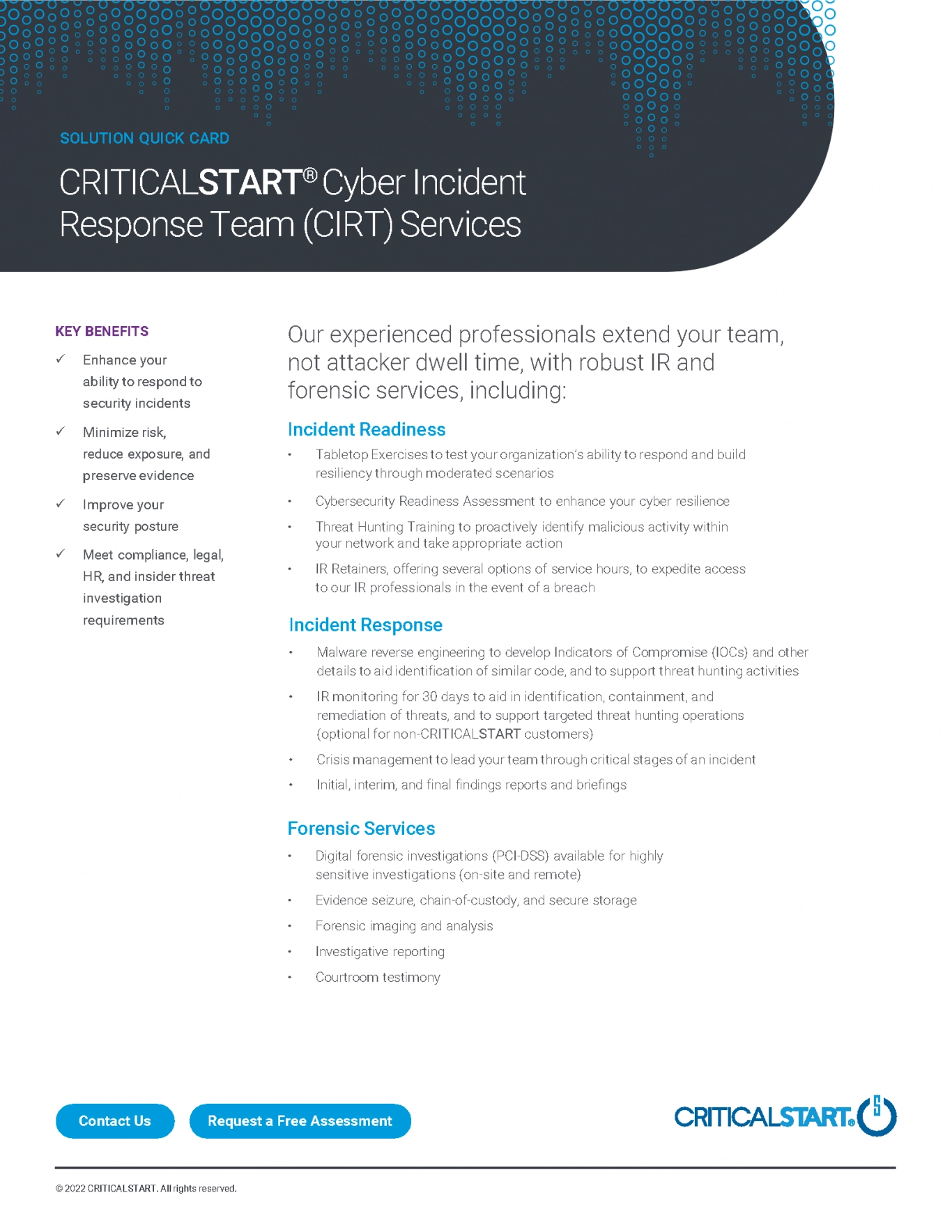 Preview of CIRT Services Quick Card,