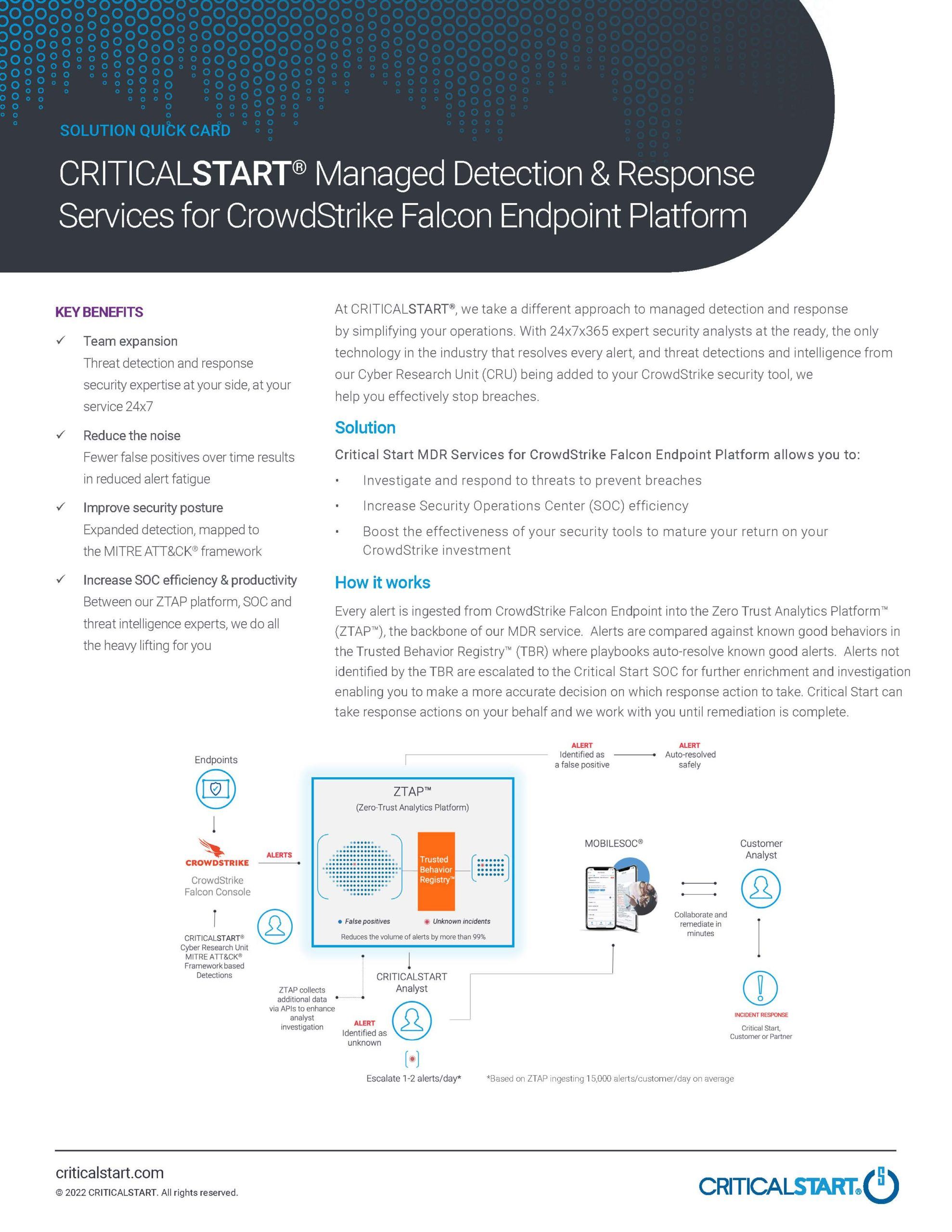 CrowdStrike managed detection and response services