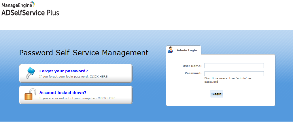 Manageengine Adselfservice Plus Default Password